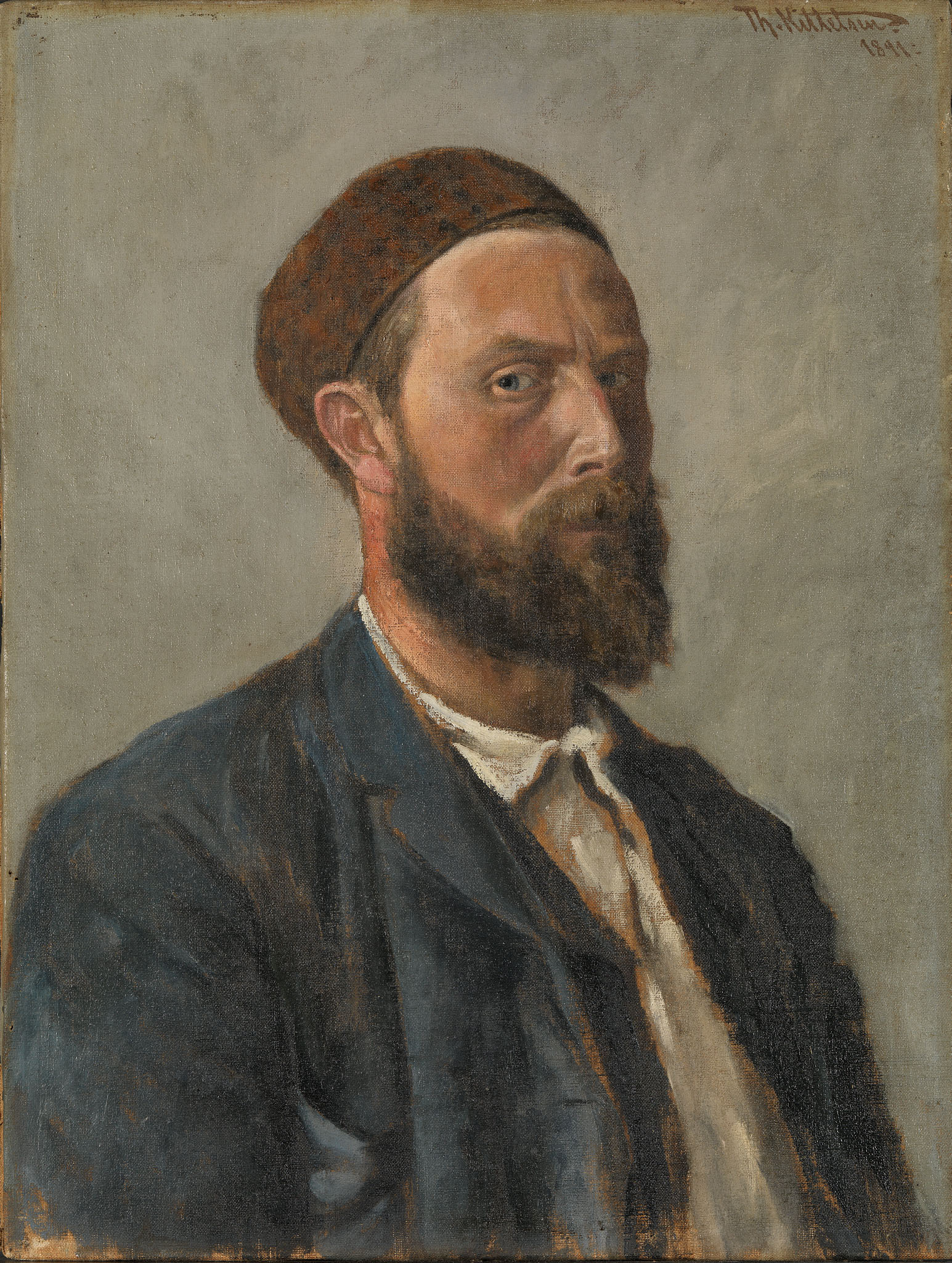 Self-Portrait 1891 by Theodor Kittelsens (1857-1914) Nationalmuseet NG M 03478